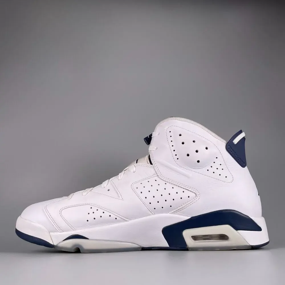 Jordan White and Navy High-Top Sneakers